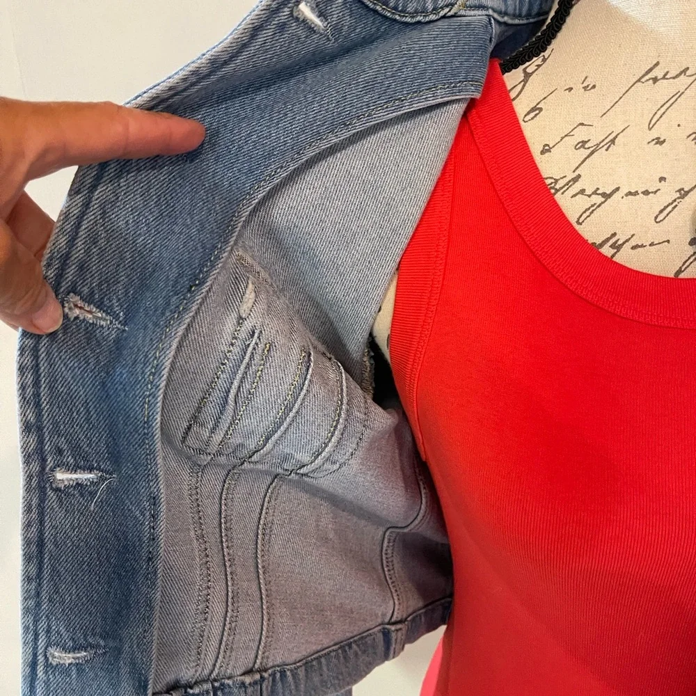 NWOT Paige Jean Jacket - Picture 5 of 10